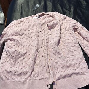 Pink Cable Knit Women's Sweater